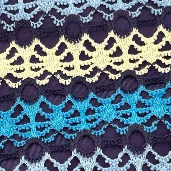 Becca by Rebecca Virtue crochet hipster swim bottoms SMALL & XSMALL sizes BLUES - Picture 4 of 7